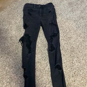 Black ripped jeans